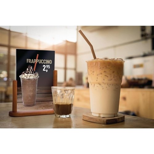 Securit Acrylic Menu Holder With Wooden Frame A5 Securit Acrylic Menu Holder With Wooden Frame A5