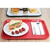 Kristallon Fast Food Polypropylene Rectangular Serving Tray 415 x 305 mm Red