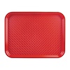 Kristallon Fast Food Polypropylene Rectangular Serving Tray 450 x 350 mm Red Kristallon Fast Food Polypropylene Rectangular Serving Tray 450 x 350 mm Red