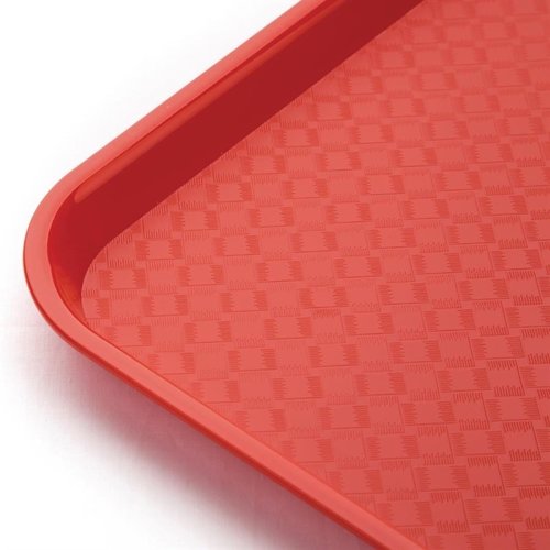 Kristallon Fast Food Polypropylene Rectangular Serving Tray 450 x 350 mm Red Kristallon Fast Food Polypropylene Rectangular Serving Tray 450 x 350 mm Red