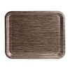 Roltex Melamine Rectangular Non-Slip Serving Tray GN 1/2 Brown