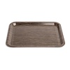 Roltex Melamine Rectangular Non-Slip Serving Tray GN 1/2 Brown