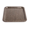 Roltex Melamine Rectangular Non-Slip Serving Tray GN 1/2 Brown