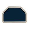 Roltex Laminated Polyester Trapezoidal Serving Tray 375 x 265 mm Blue