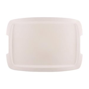 Roltex Prostokątna taca do serwowania 435 x 310 mm z polipropylenu, biała z uchwytami