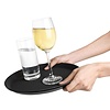 Kristallon Polypropylene Oval Non-Slip Serving Tray 280 x 280 mm Black