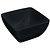 Kristallon Curved Black Melamine Bowl 8in