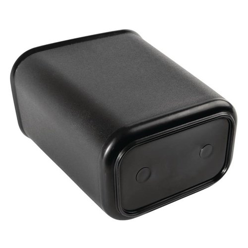 Bolero 6 L Black Polypropylene Waste Bin