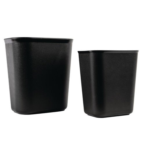 Bolero 6 L Black Polypropylene Waste Bin