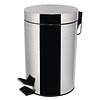XXLselect 3 L Round Stainless Steel Pedal Bin, Lift Lid