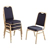 Bolero Navy Blue Stackable Chair with Steel Frame (Pack of 4) Bolero Navy Blue Stackable Chair with Steel Frame (Pack of 4)
