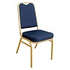 Bolero Navy Blue Stackable Chair with Steel Frame (Pack of 4) Bolero Navy Blue Stackable Chair with Steel Frame (Pack of 4)