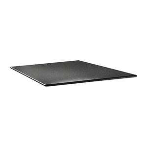 Topalit Square Table Top 700 x 700 mm, Black Laminated Wood