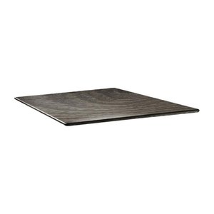 Topalit Square Table Top 700 x 700 mm, Brown Laminated Wood