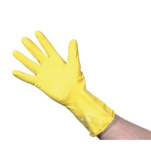 Jantex Latex Household Disposable Gloves, Size S, Yellow Jantex Latex Household Disposable Gloves, Size S, Yellow