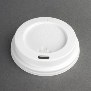 Fiesta White Disposable Coffee Cup Lids 225 ml (Pack of 50)