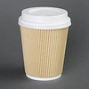 Fiesta White Disposable Coffee Cup Lids 340 ml and 455 ml (Pack of 50)