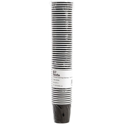 Fiesta Black Disposable Espresso Cups Single Wall 112 ml (Pack of 1000)