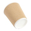Fiesta Beige Disposable Coffee Cups Ripple Wall Kraft 225 ml (Pack of 500)