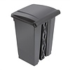 Jantex 45 L Black Polypropylene Pedal Bin, Lift Lid