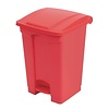 Jantex 45 L Red Polypropylene Pedal Bin, Lift Lid