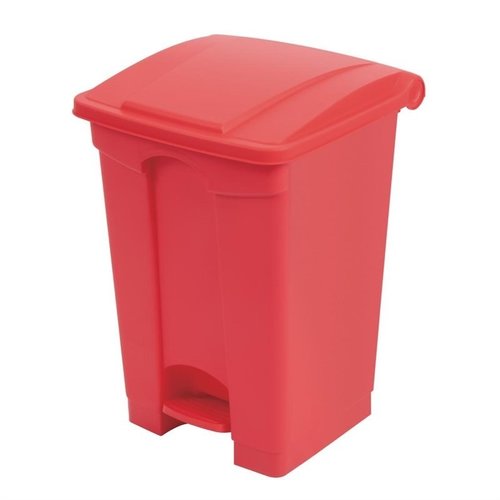 Jantex 45 L Red Polypropylene Pedal Bin, Lift Lid