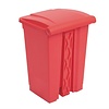 Jantex 45 L Red Polypropylene Pedal Bin, Lift Lid