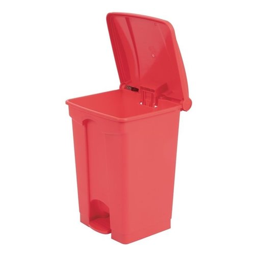 Jantex 45 L Red Polypropylene Pedal Bin, Lift Lid