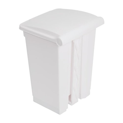 Jantex 45 L White Polypropylene Pedal Bin, Lift Lid Jantex 45 L White Polypropylene Pedal Bin, Lift Lid