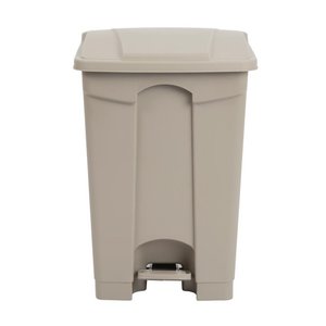 Jantex 45 L Beige Round Polypropylene Pedal Bin, Lift Lid