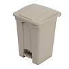 Jantex 45 L Beige Round Polypropylene Pedal Bin, Lift Lid