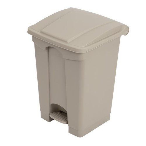 Jantex 45 L Beige Round Polypropylene Pedal Bin, Lift Lid