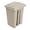 Jantex 45 L Beige Round Polypropylene Pedal Bin, Lift Lid