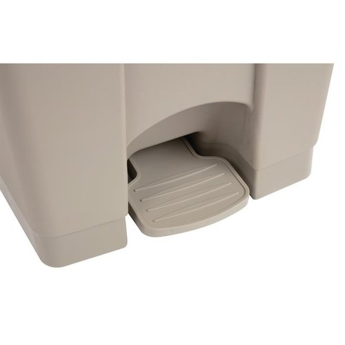 Jantex 45 L Beige Round Polypropylene Pedal Bin, Lift Lid