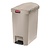 Rubbermaid 30 L Beige Polyethylene Resin Pedal Bin, Lift Lid