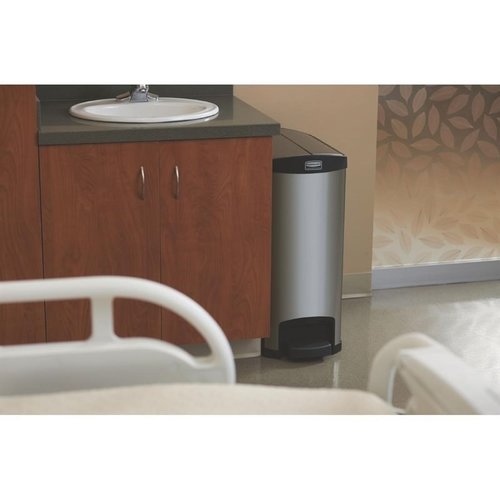 Rubbermaid 50 L Stainless Steel Pedal Bin, Lift Lid Rubbermaid 50 L Stainless Steel Pedal Bin, Lift Lid