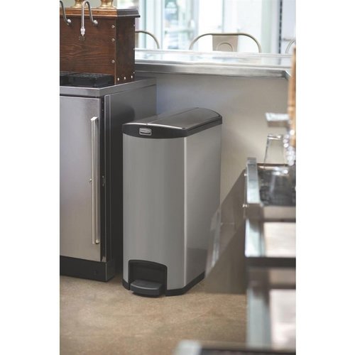 Rubbermaid 50 L Stainless Steel Pedal Bin, Lift Lid Rubbermaid 50 L Stainless Steel Pedal Bin, Lift Lid