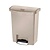 Rubbermaid 30 L Beige Polyethylene Resin Pedal Bin, Lift Lid