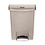 Rubbermaid 30 L Beige Polyethylene Resin Pedal Bin, Lift Lid