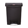 Rubbermaid 30 L Black Polyethylene Resin Pedal Bin, Lift Lid Rubbermaid 30 L Black Polyethylene Resin Pedal Bin, Lift Lid