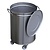 Gastro M 50 L Round Stainless Steel Wheelie Bins, Lift Lid