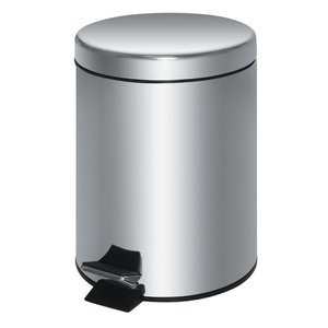 XXLselect 20 L Round Stainless Steel Pedal Bin, Lift Lid