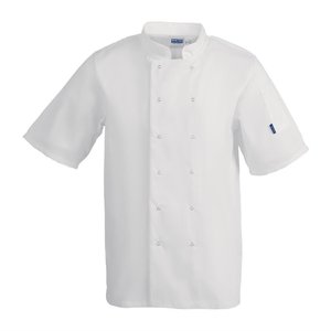 Whites Chefs Clothing Whites Vegas Unisex Chef Jacket Short Sleeve White - XS
