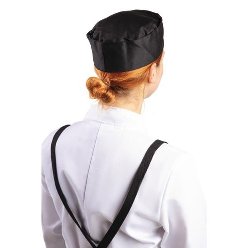Whites Chefs Clothing Czapka, rozmiar XS z polibawełny, czarna Whites Chefs Clothing Czapka, rozmiar XS z polibawełny, czarna
