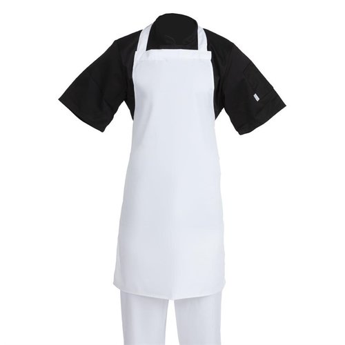 Whites Chefs Clothing Whites Bib Apron Polycotton White Whites Chefs Clothing Whites Bib Apron Polycotton White