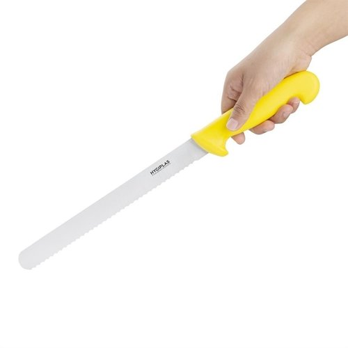 Hygiplas Ham Knife 255 mm, Colour Coded with Serrated Blade Yellow Hygiplas Ham Knife 255 mm, Colour Coded with Serrated Blade Yellow