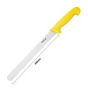 Hygiplas Ham Knife 255 mm, Colour Coded with Serrated Blade Yellow