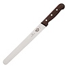 Victorinox Knife for Cold Cuts 255 mm, Wood Series with Serrated Blade Brown