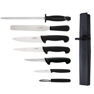 Hygiplas 7 Piece Knife Set with Chefs Knife 20 cm and Wallet Hygiplas 7 Piece Knife Set with Chefs Knife 20 cm and Wallet