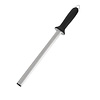Vogue Oval Diamond Knife Sharpening Steel 255 mm with Black Handle